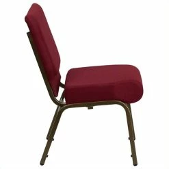 Flash Sale 🥰 Bowery Hill Church Stacking Chair In Gold And Burgundy 👏 -Guest Chairs Sales 1816539 2 L