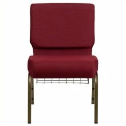 Best reviews of ๐ Bowery Hill Church Stacking Chair In Burgundy And Gold โค๏ธ