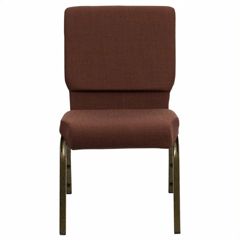 Brand new π Bowery Hill Church Stacking Guest Chair In Brown And Gold π 2 Brand new π Bowery Hill Church Stacking Guest Chair In Brown And Gold π - Image 2