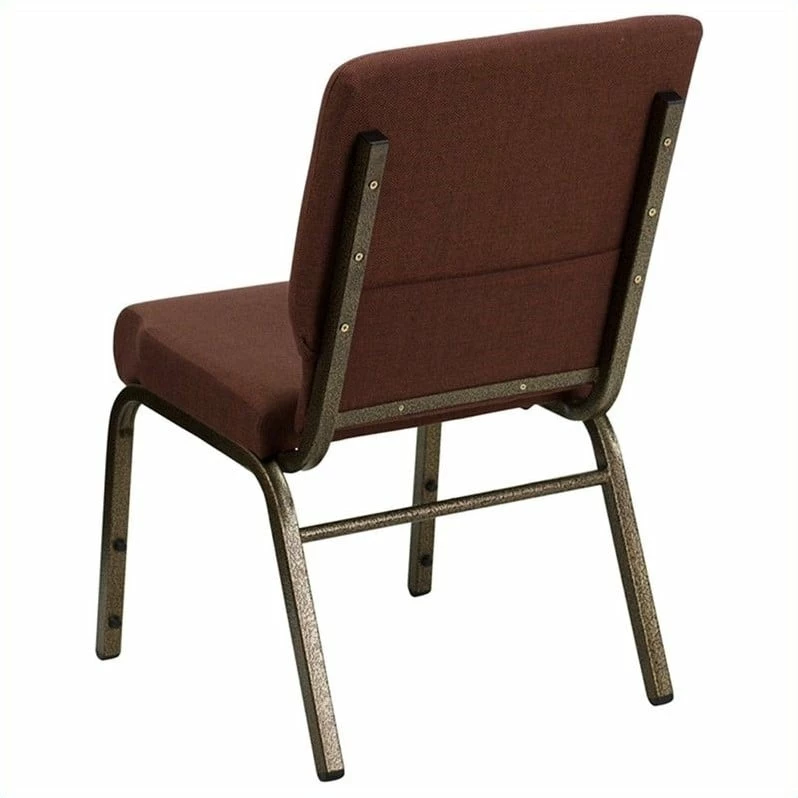 Brand new π Bowery Hill Church Stacking Guest Chair In Brown And Gold π 4 Brand new π Bowery Hill Church Stacking Guest Chair In Brown And Gold π - Image 4
