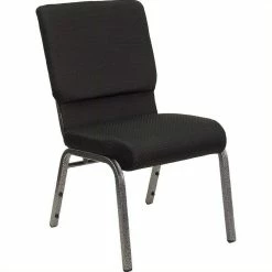 Hot Sale 🎁 Bowery Hill Church Stacking Guest Chair In Black 🔔