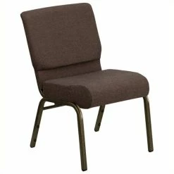 Buy 😍 Bowery Hill Stacking Church Stacking Guest Chair In Brown 👏