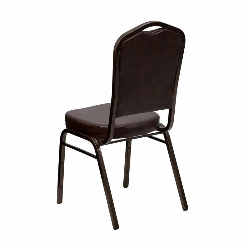 Promo ⭐ Bowery Hill Banquet Stacking Chair In Brown ⭐ 2 Promo ⭐ Bowery Hill Banquet Stacking Chair In Brown ⭐ - Image 2