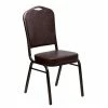 Promo ⭐ Bowery Hill Banquet Stacking Chair In Brown ⭐