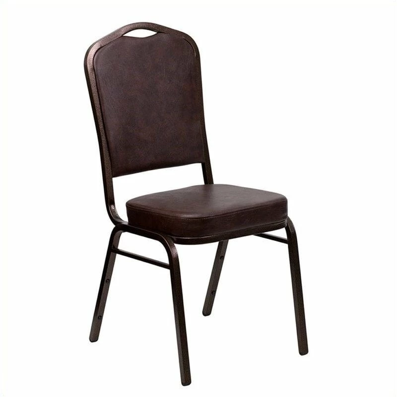 Promo ⭐ Bowery Hill Banquet Stacking Chair In Brown ⭐ 1 Promo ⭐ Bowery Hill Banquet Stacking Chair In Brown ⭐