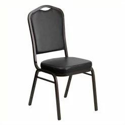Discount 👍 Bowery Hill Banquet Stacking Chair In Black ✔️