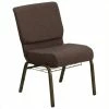 Cheapest ❤️ Bowery Hill Church Stacking Guest Chair In Brown 🛒