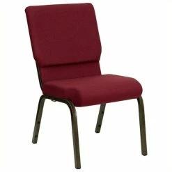 Wholesale 🎉 Bowery Hill Church Stacking Guest Chair In Burgundy 👍