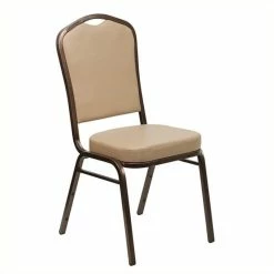 Cheap 👏 Bowery Hill Banquet Stacking Chair In Tan ✔️