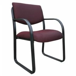 Buy ✨ Scranton & Co Fabric Sled Base Guest Chair In Burgundy 😉