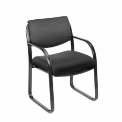 Best reviews of 🥰 Scranton & Co Fabric Sled Base Guest Chair With Arms In Black 👏