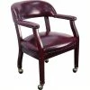 Cheap ❤️ Scranton & Co Luxurious Conference Guest Chair In Burgundy 🧨