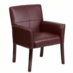 Top 10 โ๏ธ Scranton & Co Leather Executive Side Guest Chair Burgundy And Mahogany ๐ฅ