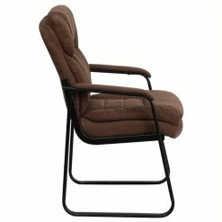 Cheap 😉 Scranton & Co Executive Side Guest Chair With Sled Base In Brown 🔥 -Guest Chairs Sales 1824899 2 L