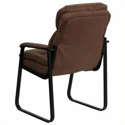 Cheap 😉 Scranton & Co Executive Side Guest Chair With Sled Base In Brown 🔥 -Guest Chairs Sales 1824899 3 L