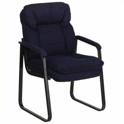 Flash Sale 🧨 Scranton & Co Executive Side Guest Chair With Sled Base In Navy ✨