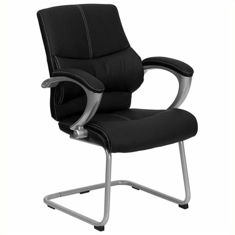 New โ๏ธ Scranton & Co Executive Side Office Guest Chair With Black Leather ๐คฉ 1 New โ๏ธ Scranton & Co Executive Side Office Guest Chair With Black Leather ๐คฉ