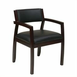 Cheap 🎁 Scranton & Co Guest Chair With Upholstered Back In Espresso 🎁