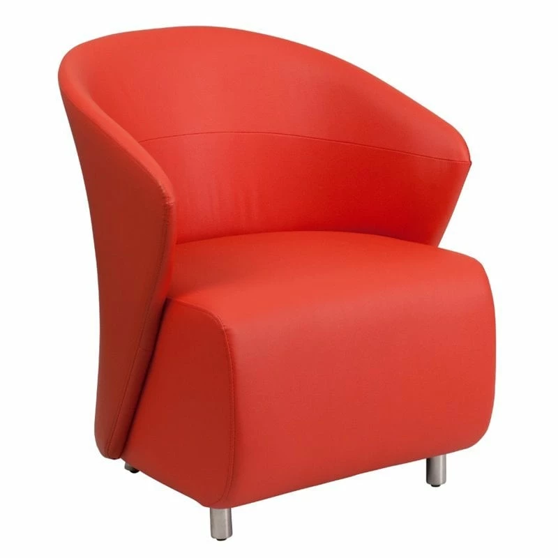 Buy ๐คฉ Scranton & Co Leather Reception Chair In Red ๐ 1 Buy ๐คฉ Scranton & Co Leather Reception Chair In Red ๐