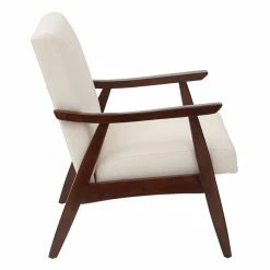 Best Sale 😉 Scranton & Co Chair In Linen Beige Fabric With Espresso Wood Frame 👏 -Guest Chairs Sales 1825649 3 L