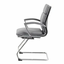 New 💯 Scranton & Co CaressoftPlus Guest Chair With Metal Chrome 🌟 -Guest Chairs Sales 1825691 3 L