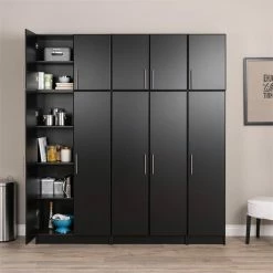Brand new 😀 Prepac Elite 16" Stackable Wall Cabinet In Black 😀 -Guest Chairs Sales 1829760 8 L