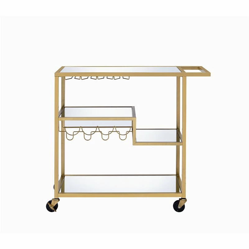 Best reviews of ๐ ACME Furniture Adamsen Glass Top Serving Cart In Gold ๐ 2 Best reviews of ๐ ACME Furniture Adamsen Glass Top Serving Cart In Gold ๐ - Image 2