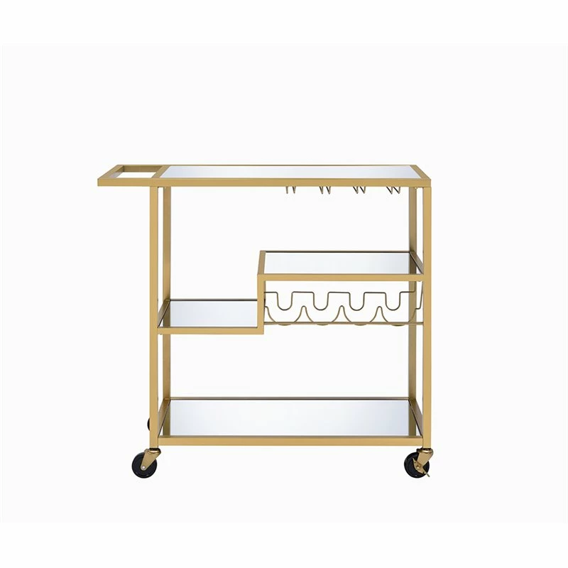 Best reviews of ๐ ACME Furniture Adamsen Glass Top Serving Cart In Gold ๐ 3 Best reviews of ๐ ACME Furniture Adamsen Glass Top Serving Cart In Gold ๐ - Image 3