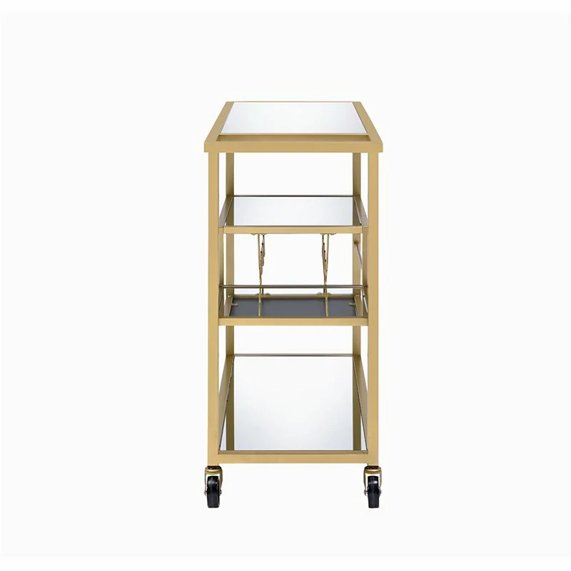 Best reviews of ๐ ACME Furniture Adamsen Glass Top Serving Cart In Gold ๐ 4 Best reviews of ๐ ACME Furniture Adamsen Glass Top Serving Cart In Gold ๐ - Image 4