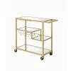 Best reviews of 😉 ACME Furniture Adamsen Glass Top Serving Cart In Gold 🛒