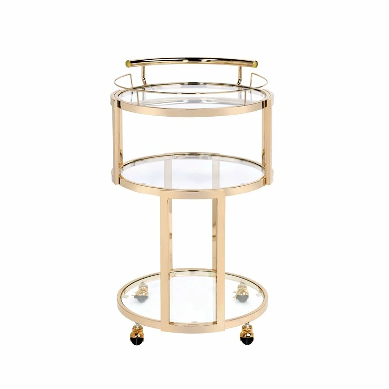 Best reviews of 𧨠ACME Furniture Madelina Glass Top Serving Cart In Gold π 2 Best reviews of 𧨠ACME Furniture Madelina Glass Top Serving Cart In Gold π - Image 2