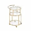 Best reviews of 🧨 ACME Furniture Madelina Glass Top Serving Cart In Gold 🔔