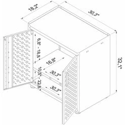 Hot Sale 😀 Manhattan Comfort Fortress Metal 2 Door Mobile Garage Cabinet In Gray 🎁 -Guest Chairs Sales 1839944 20 L