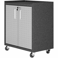 Hot Sale π Manhattan Comfort Fortress Metal 2 Door Mobile Garage Cabinet In Gray π