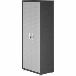 Wholesale 😍 Manhattan Comfort Fortress Metal 2 Door Garage Cabinet In Gray 🌟 -Guest Chairs Sales 1840155 12 L