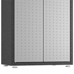 Wholesale 😍 Manhattan Comfort Fortress Metal 2 Door Garage Cabinet In Gray 🌟 -Guest Chairs Sales 1840155 16 L