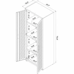 Wholesale 😍 Manhattan Comfort Fortress Metal 2 Door Garage Cabinet In Gray 🌟 -Guest Chairs Sales 1840155 20 L