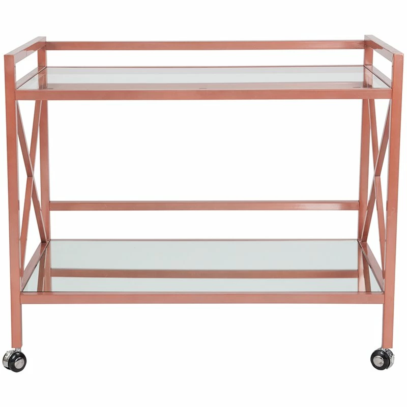 New π Flash Furniture Glenwood Park Serving Cart In Rose Gold β 2 New π Flash Furniture Glenwood Park Serving Cart In Rose Gold β - Image 2
