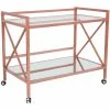 New 🎉 Flash Furniture Glenwood Park Serving Cart In Rose Gold ⌛