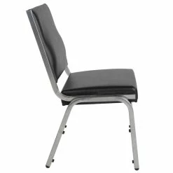 Discount ✨ Flash Furniture Hercules Faux Leather Bariatric Chair In Black And Silver 🥰 -Guest Chairs Sales 1901044 2 L