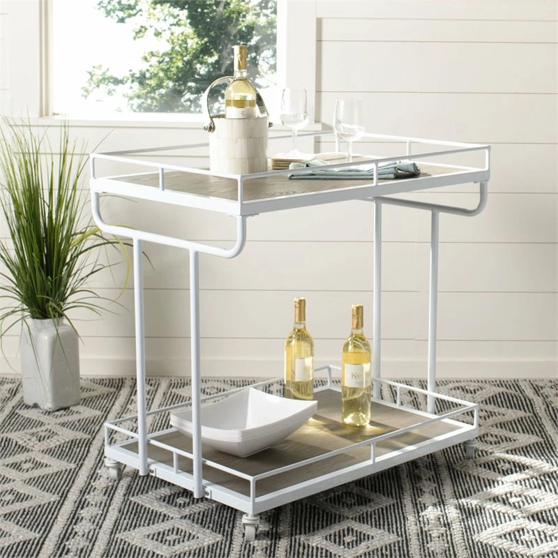 Buy π₯ Safavieh Dawson 2 Tier Bar Cart In Rustic Oak And White π 2 Buy π₯ Safavieh Dawson 2 Tier Bar Cart In Rustic Oak And White π - Image 2