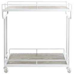 Buy π₯ Safavieh Dawson 2 Tier Bar Cart In Rustic Oak And White π 11 Buy π₯ Safavieh Dawson 2 Tier Bar Cart In Rustic Oak And White π -Guest Chairs Sales 1914687 2 L