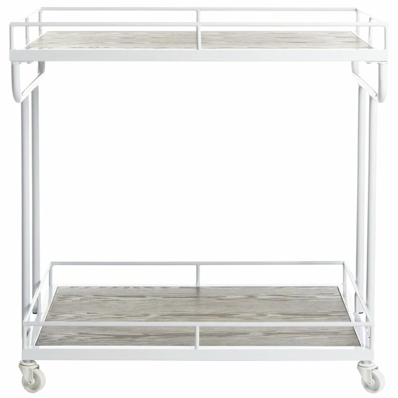 Buy π₯ Safavieh Dawson 2 Tier Bar Cart In Rustic Oak And White π 3 Buy π₯ Safavieh Dawson 2 Tier Bar Cart In Rustic Oak And White π - Image 3