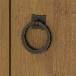 Best Sale 👍 Kathy Ireland Office By Bush Furniture Ironworks Bar Cabinet With Wine Storage In Vintage Golden Pine - Engineered Wood 💯 -Guest Chairs Sales 1925005 4 L