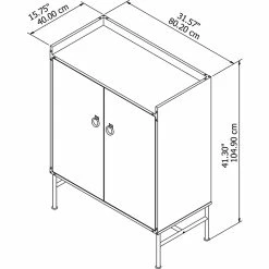 Best Sale 👍 Kathy Ireland Office By Bush Furniture Ironworks Bar Cabinet With Wine Storage In Vintage Golden Pine - Engineered Wood 💯 -Guest Chairs Sales 1925005 5 L