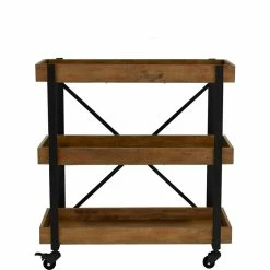 Best deal 🌟 Adore Decor Riley Bar Cart Black 🛒 -Guest Chairs Sales 1939968 11 L