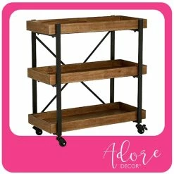 Best deal 🌟 Adore Decor Riley Bar Cart Black 🛒