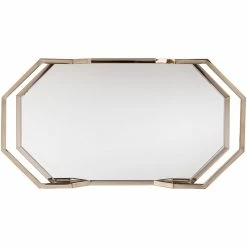 Discount 🛒 Southern Enterprises SEI Furniture Ari 31" Mirrored Bar Cart In Champagne 💯 -Guest Chairs Sales 1941484 7 L