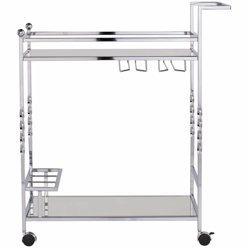 Top 10 ❤️ Southern Enterprises SEI Furniture Ivers Mirrored Metal Bar Cart In Chrome ✨ 3 Top 10 ❤️ Southern Enterprises SEI Furniture Ivers Mirrored Metal Bar Cart In Chrome ✨ - Image 3