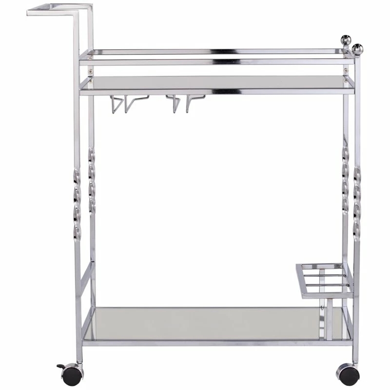 Top 10 ❤️ Southern Enterprises SEI Furniture Ivers Mirrored Metal Bar Cart In Chrome ✨ 4 Top 10 ❤️ Southern Enterprises SEI Furniture Ivers Mirrored Metal Bar Cart In Chrome ✨ - Image 4